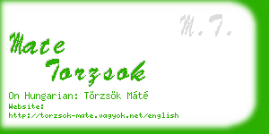 mate torzsok business card
